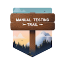 a wooden trail sign pointing at manual testing trail